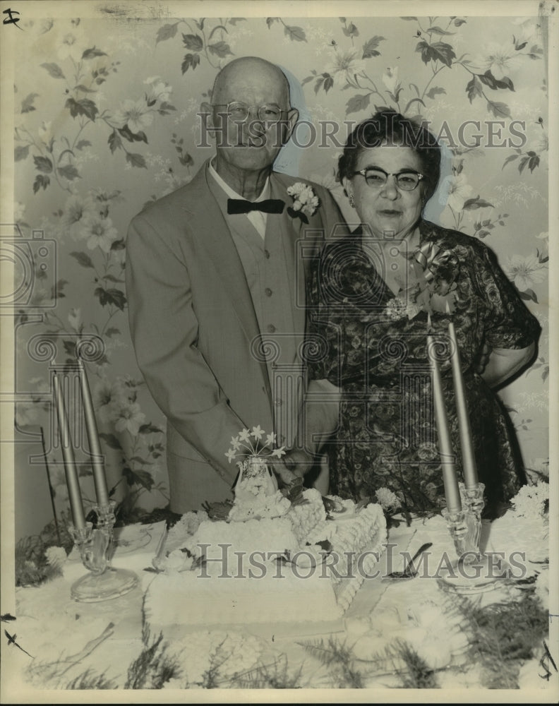 1963 Press Photo Mr. &amp; Mrs. George E. Deris Celebrate 50th Wedding Anniversary - Historic Images