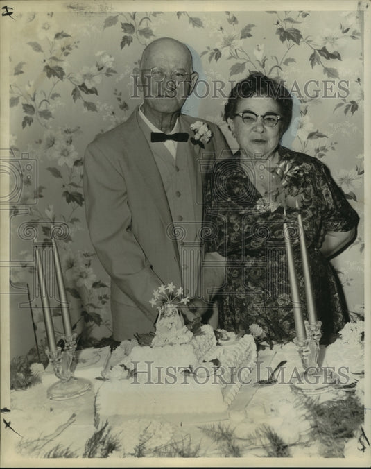 1963 Press Photo Mr. & Mrs. George E. Deris Celebrate 50th Wedding Anniversary - Historic Images