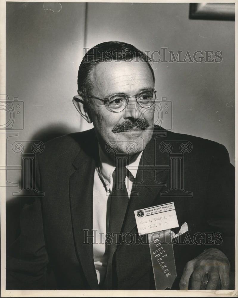 1963 Press Photo Dr. John Draper of the Southern Medical Association - Historic Images