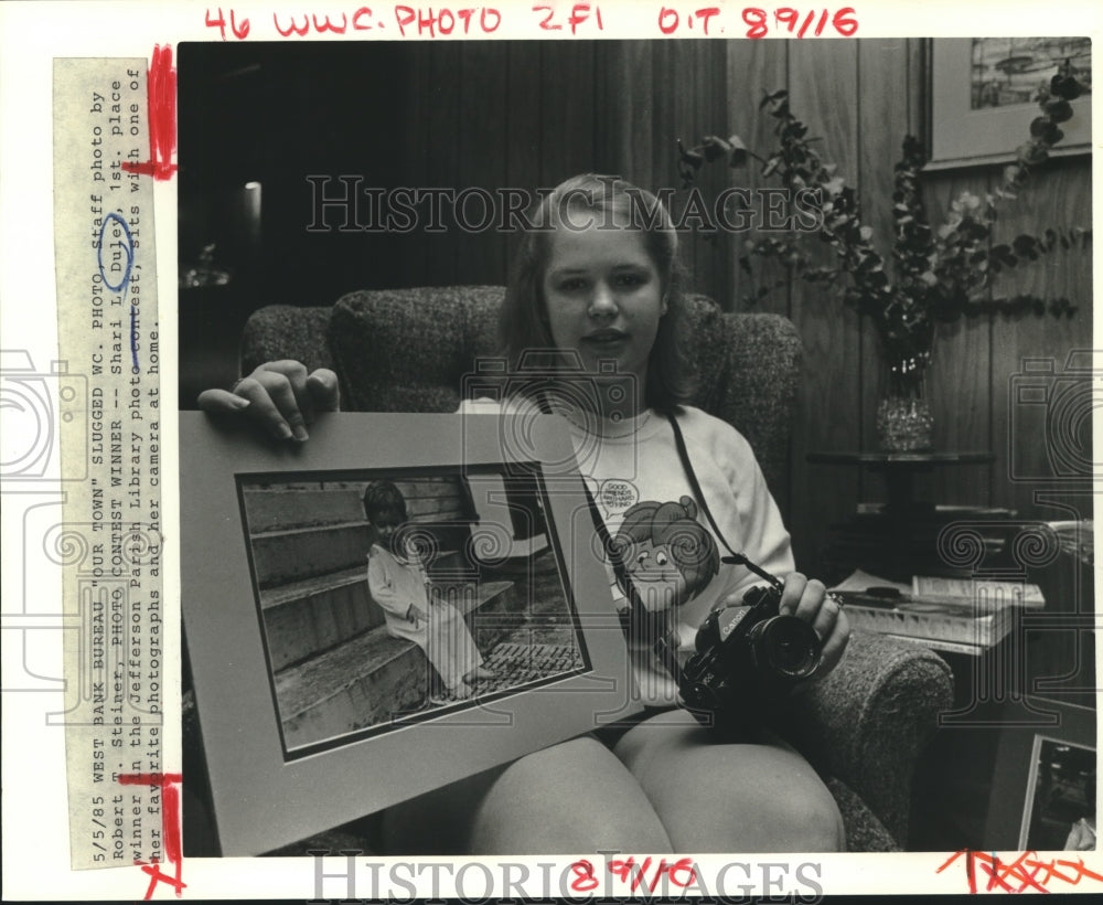 1985 Press Photo Shari L. Duley, Jefferson Parish Library photo contest winner - Historic Images