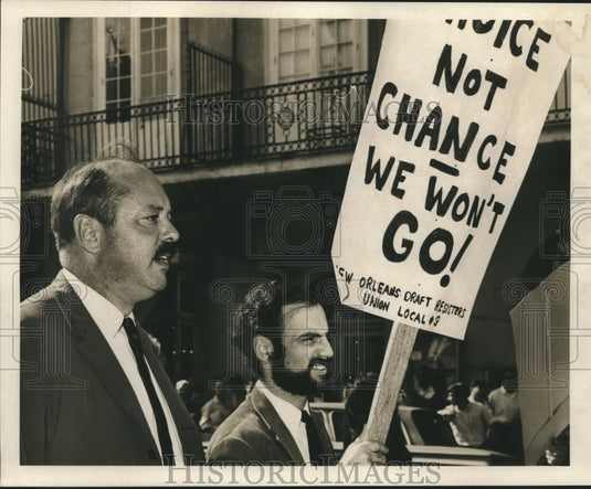 1967 Press Photo New Orleans Draft Resisters Union Local