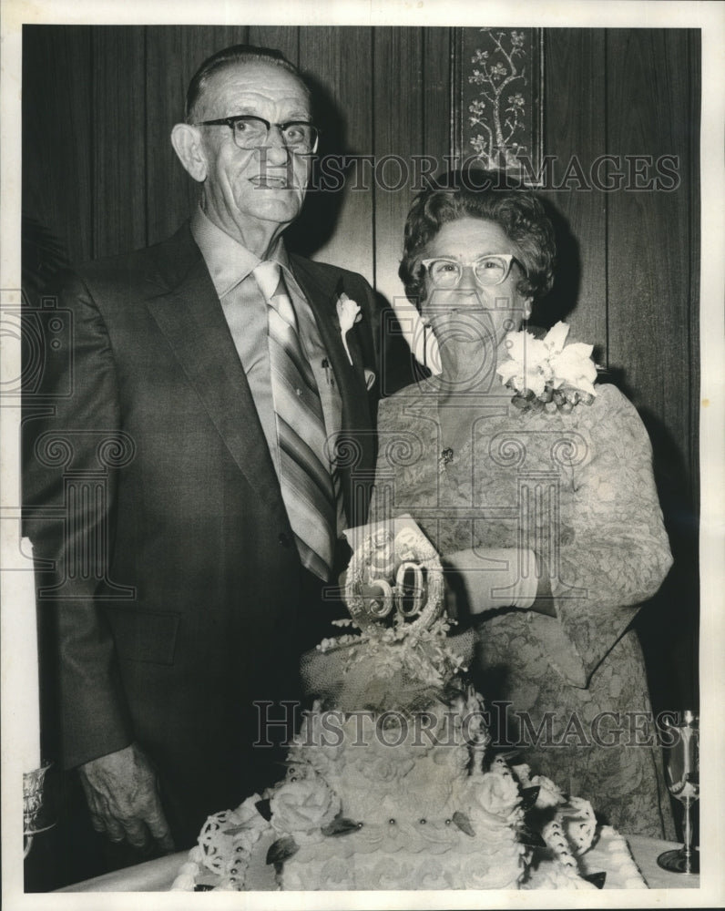 1970 Press Photo Mr. & Mrs. John Dufrene Celebrate 50th Wedding Anniversary - Historic Images