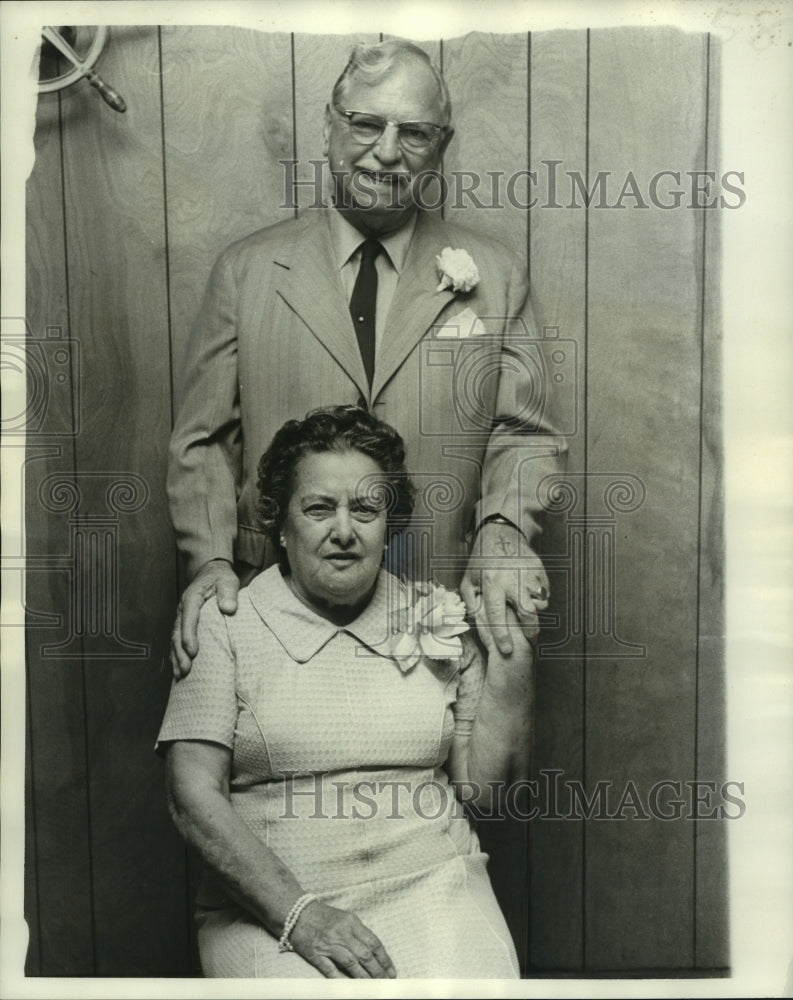 1973 Press Photo Mr. &amp; Mrs. Emile J. Dick Celebrate 50th Wedding Anniversary - Historic Images