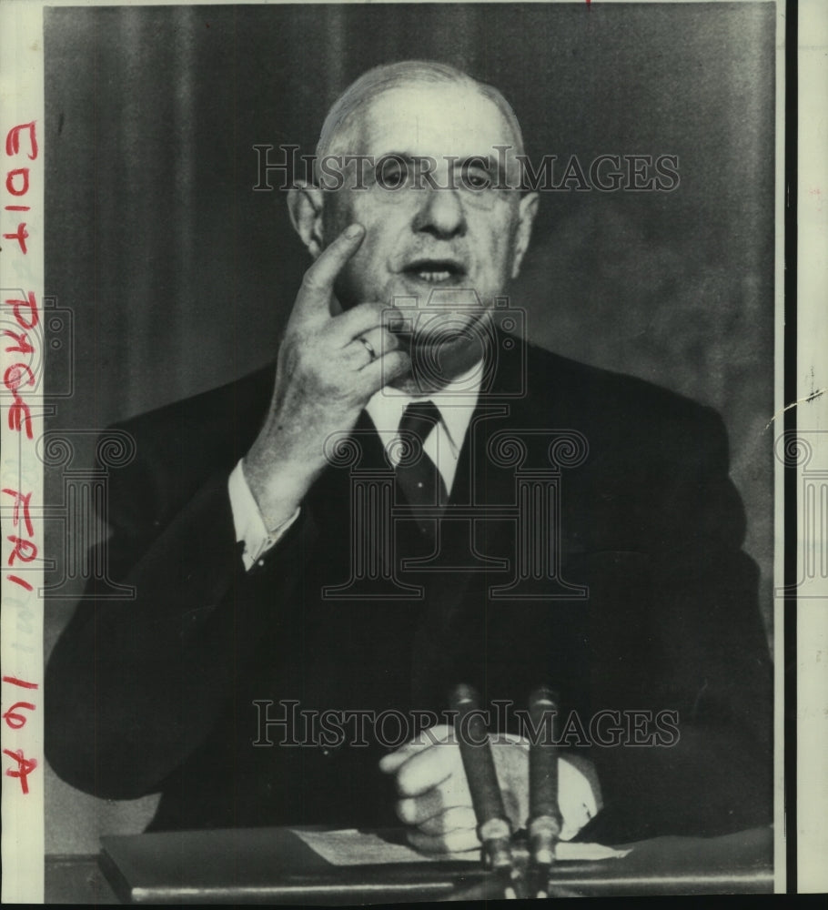 1969 Press Photo Charles De Gaulle, President of France - noa92422-Historic Images