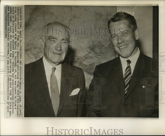 1964 Press Photo Henry R. Luce & Hedley W. Donovan of Time Inc. magazine - Historic Images