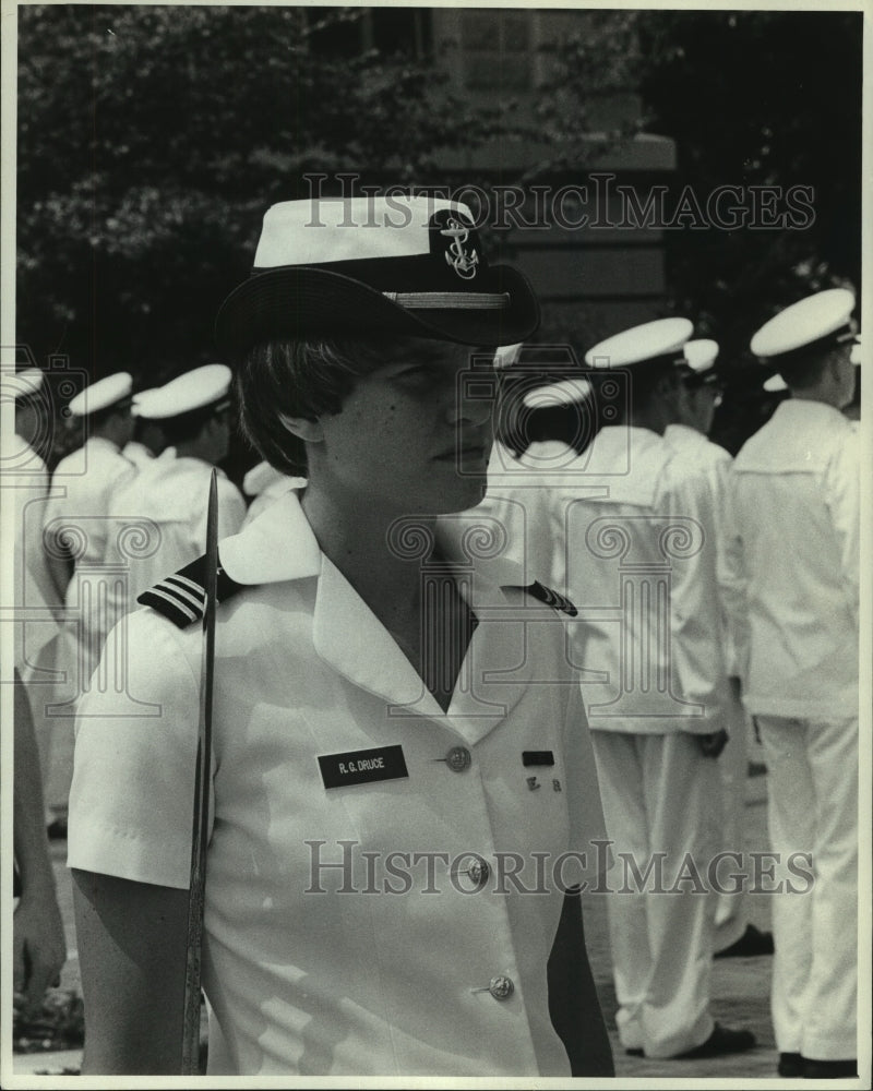 1980 Press Photo Naval Academy Midshipman, Class of 1980, Robin Druce - Historic Images
