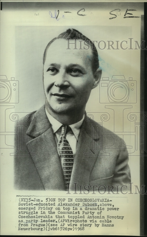 1968 Soviet-educated Alexander Dubcek, Communist party leader.-Historic Images