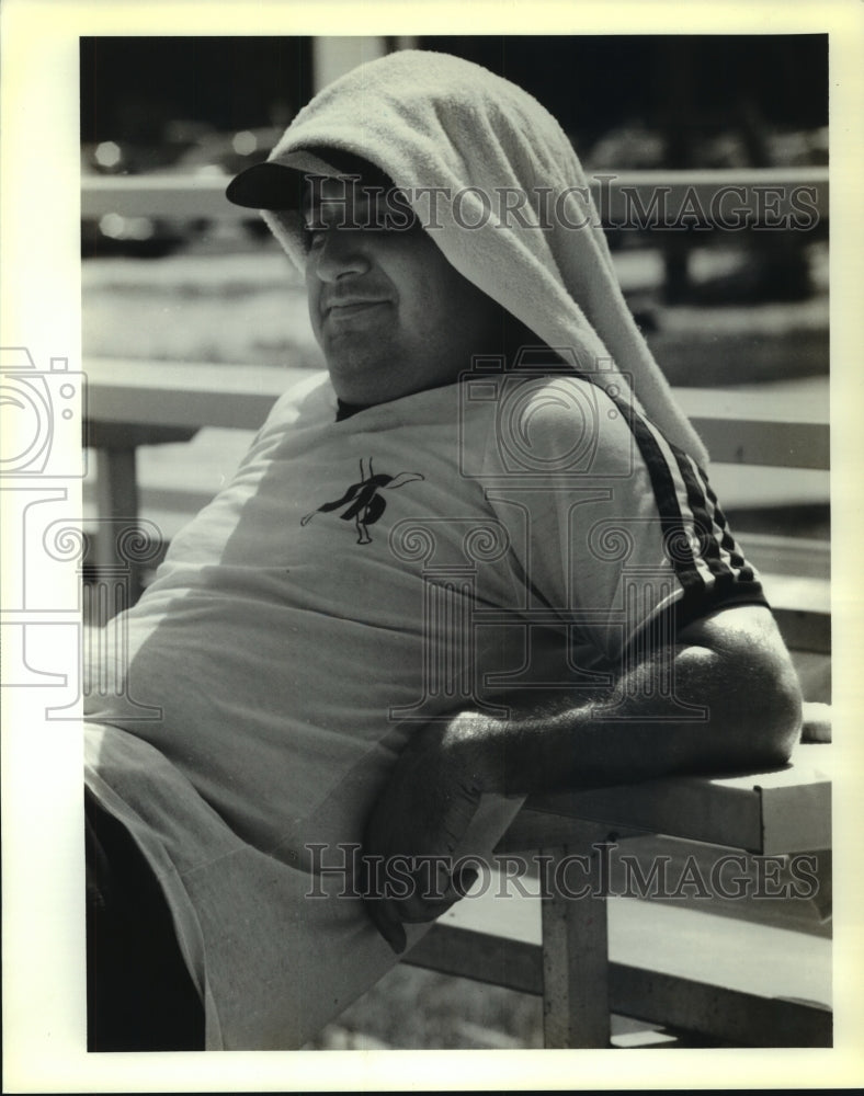 1989 Press Photo Don Duboc, Parish Media Softball Player, Slidell - noa93997 - Historic Images