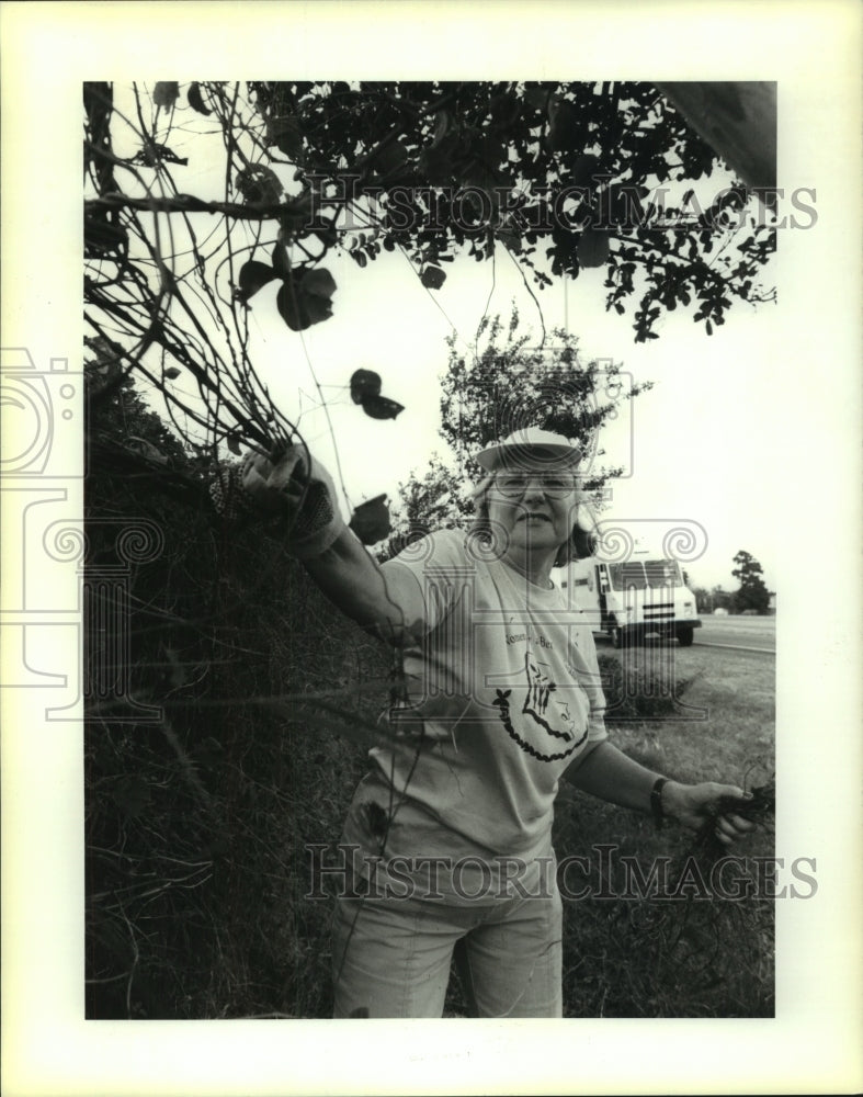 1994 Press Photo Myrtle Dubea, Women for Better LA, spends Saturdays cleaning - Historic Images