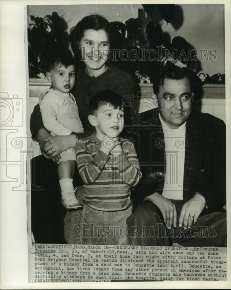 1963 Melbourne Doucette, Jr. and family in MA.-Historic Images