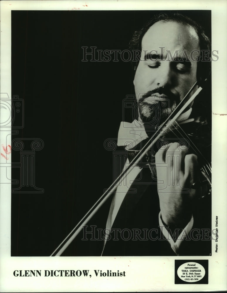 1989 Press Photo Glenn Dicterow, violinist - noa94189 - Historic Images