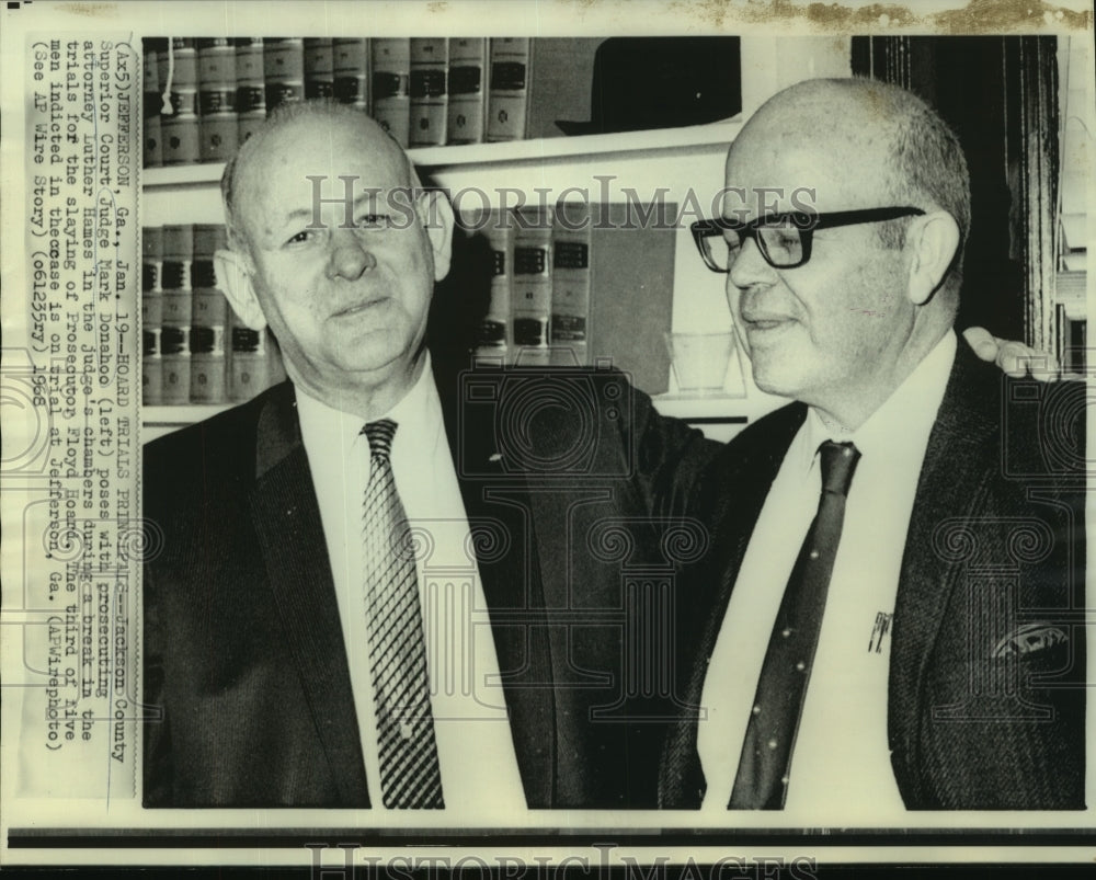 1968 Judge Mark Donahoo &amp; Luther Hames in judge&#39;s chambers-Historic Images