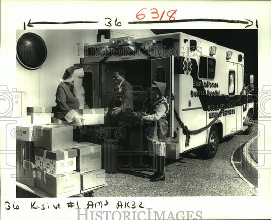 1985 Press Photo "Operation Christmas Gift"- East Jefferson General Hospital - Historic Images