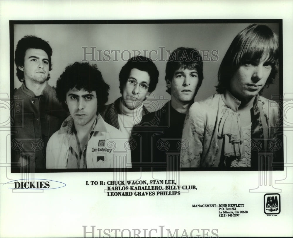 1980 Press Photo Dickies, entertainers and recording artists for A&amp;M Records - Historic Images