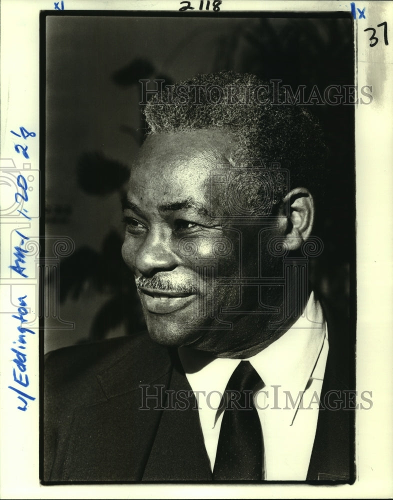 1982 Press Photo Dr. Herbert Eddington, New Orleans NAACP board member. - Historic Images