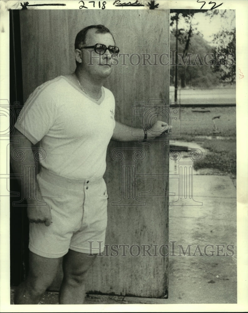 1980 Press Photo Football head coach Gegg Duvall of River Oaks Academy - Historic Images