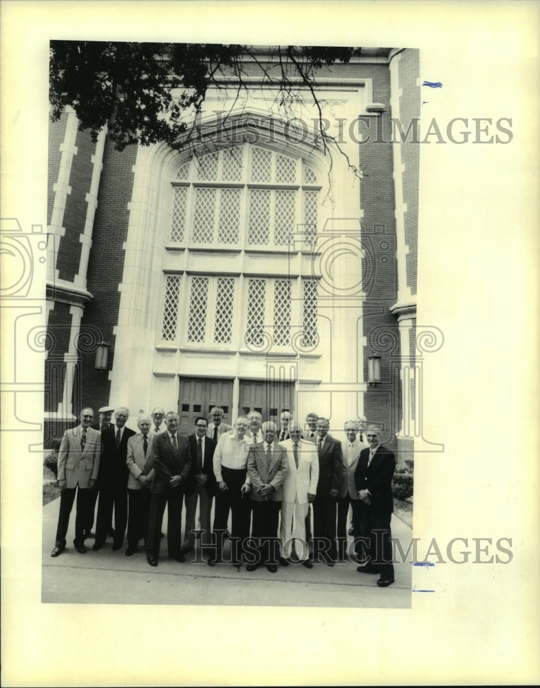 1990 Press Photo Class of 1940 members, Warren Easton School for Boys - Historic Images