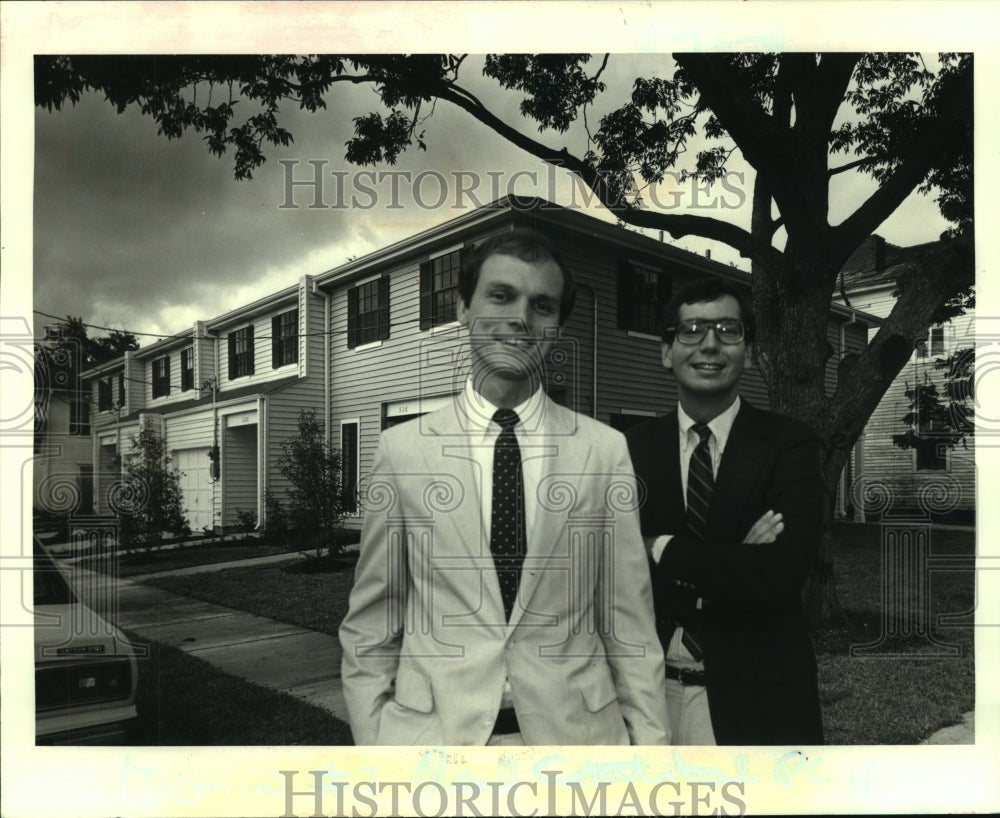 1983 Press Photo Young New Orleans Developers Ronald Domin, Leo Watermeier - Historic Images