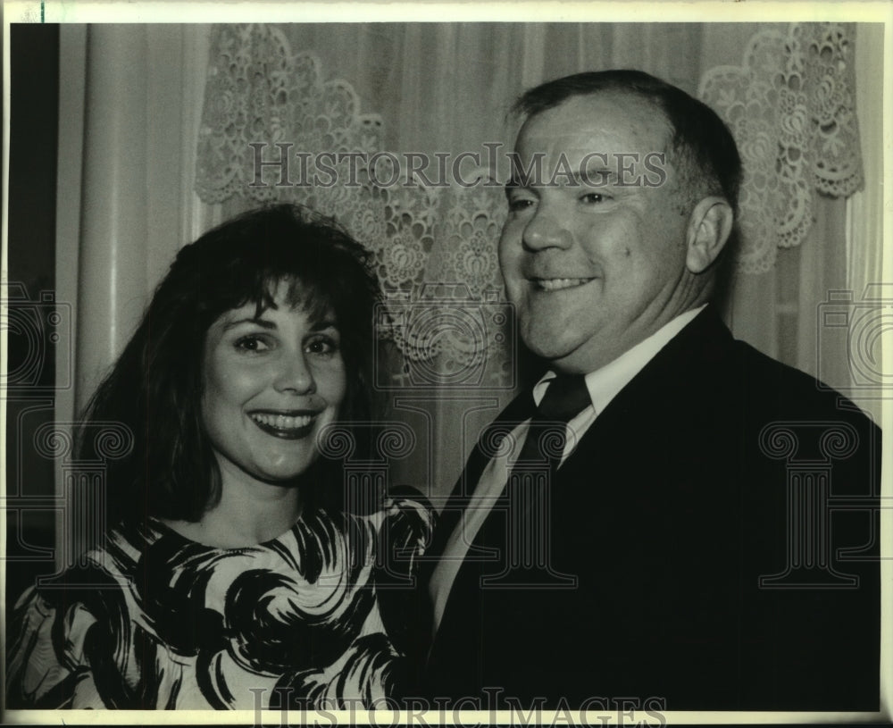 1988 Press Photo Tara Cavazos and Michael Dorsey at the Argonne Party - Historic Images