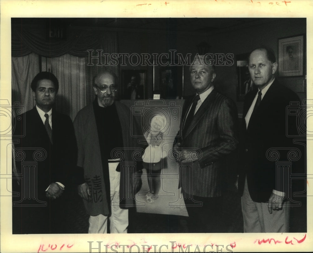 1990 Press Photo Officials at Bridge House Benefit - noa95781 - Historic Images