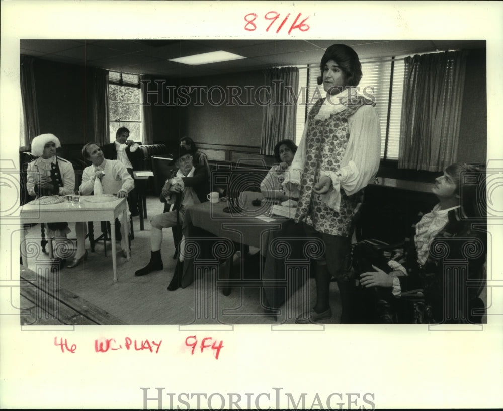 1987 Press Photo Cast of &quot;1776&quot; Rehearses at St. Luke&#39;s United Methodist Church - Historic Images