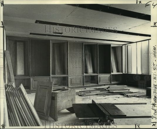 1968 Press Photo Interior view of construction of Education Dept. Building, LA - Historic Images