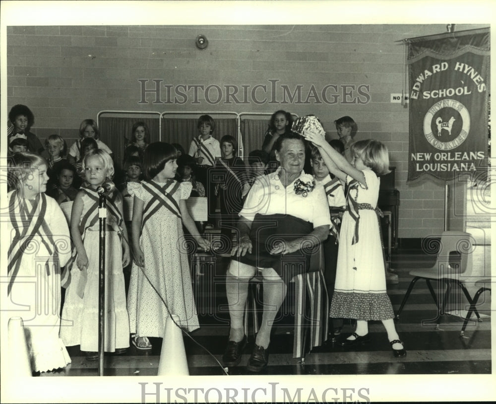 1978 Press Photo Children of Edward Hynes School make a presentation. - Historic Images