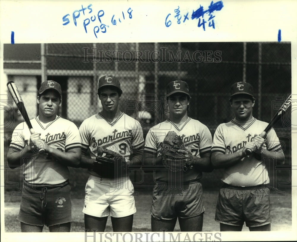 1984 Press Photo Spartan All-Starters, Ecole Classique Champion Baseball team - Historic Images