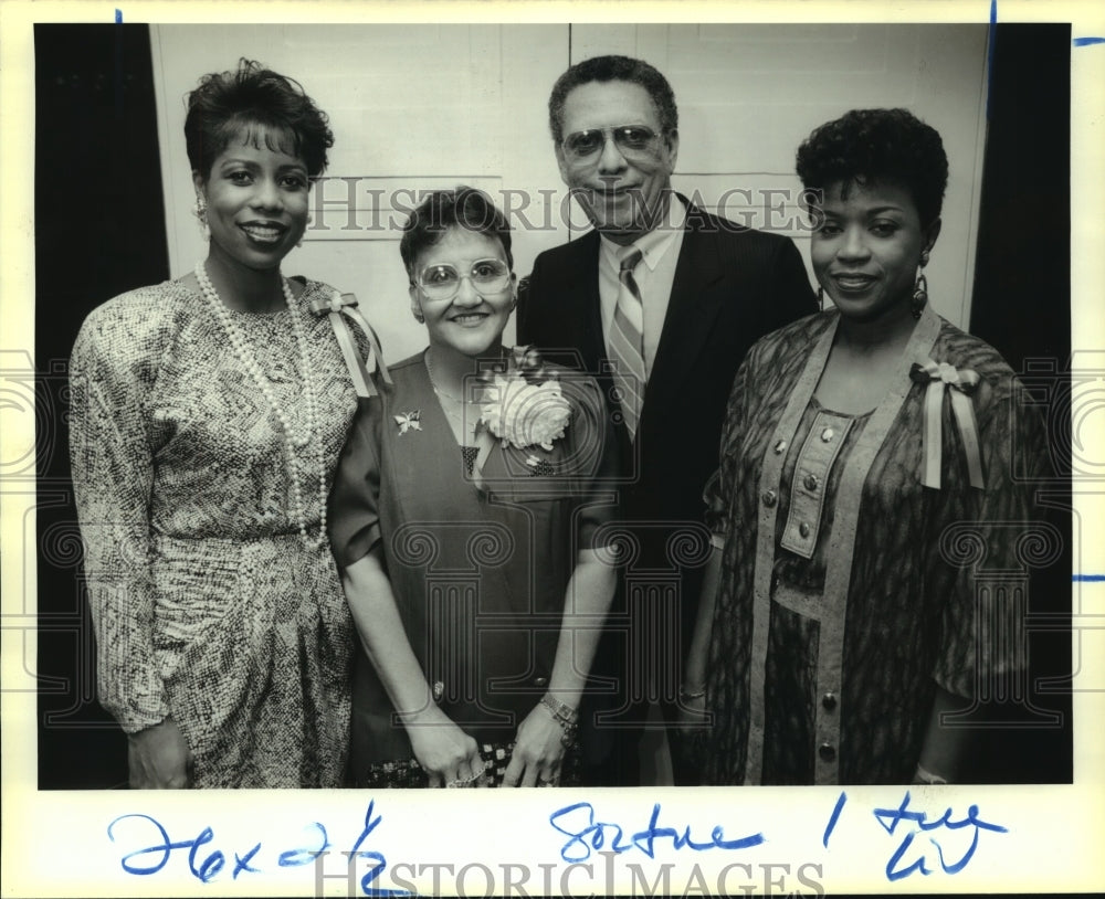 1989 Press Photo Susan Eddington, Blaise Duhe et al at Links Party at Fairmont - Historic Images