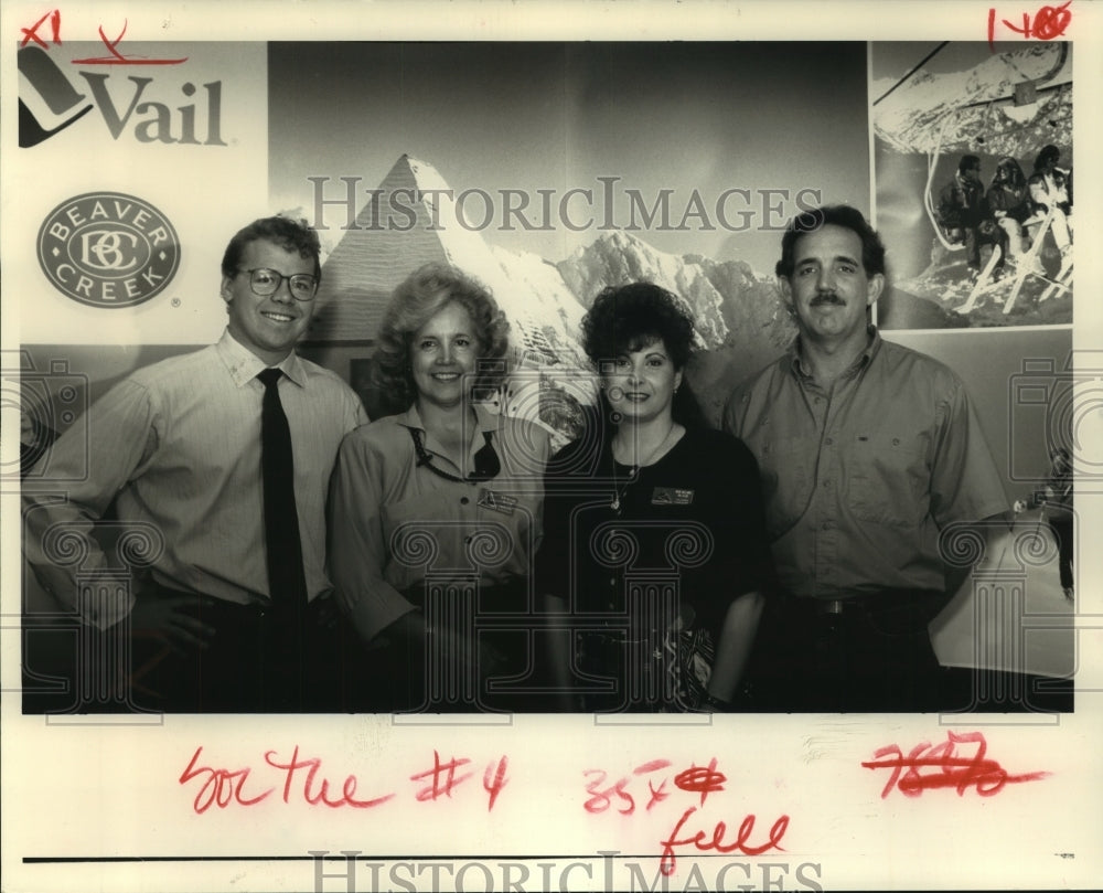 1991 Press Photo Marlene Duronslet and others at New Orleans Ski Club event. - Historic Images