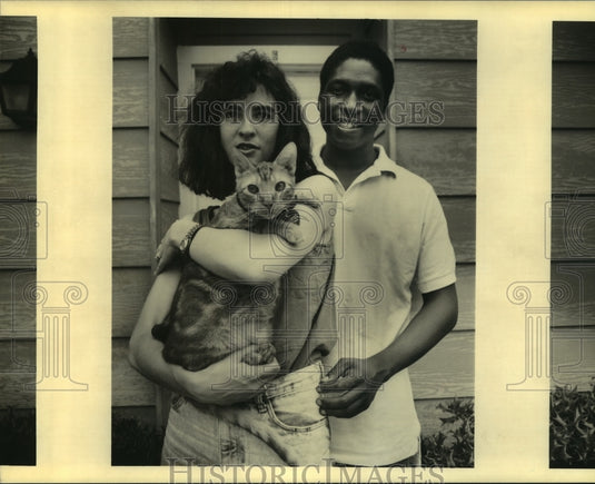 1990 Press Photo Abortion/rape trauma victims Vicki & Bertram Dusauzay - Historic Images