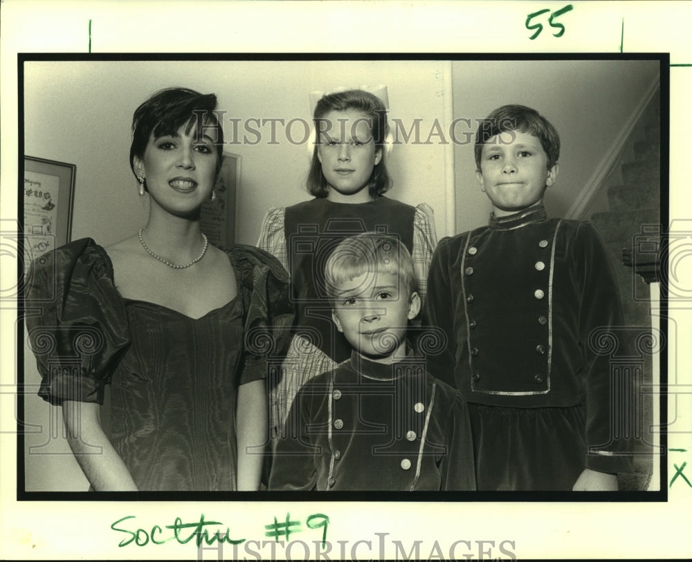 1990 Press Photo Lindsey Eaves, Kent Maddox, Ansley Seaver, Christopher Dippel - Historic Images