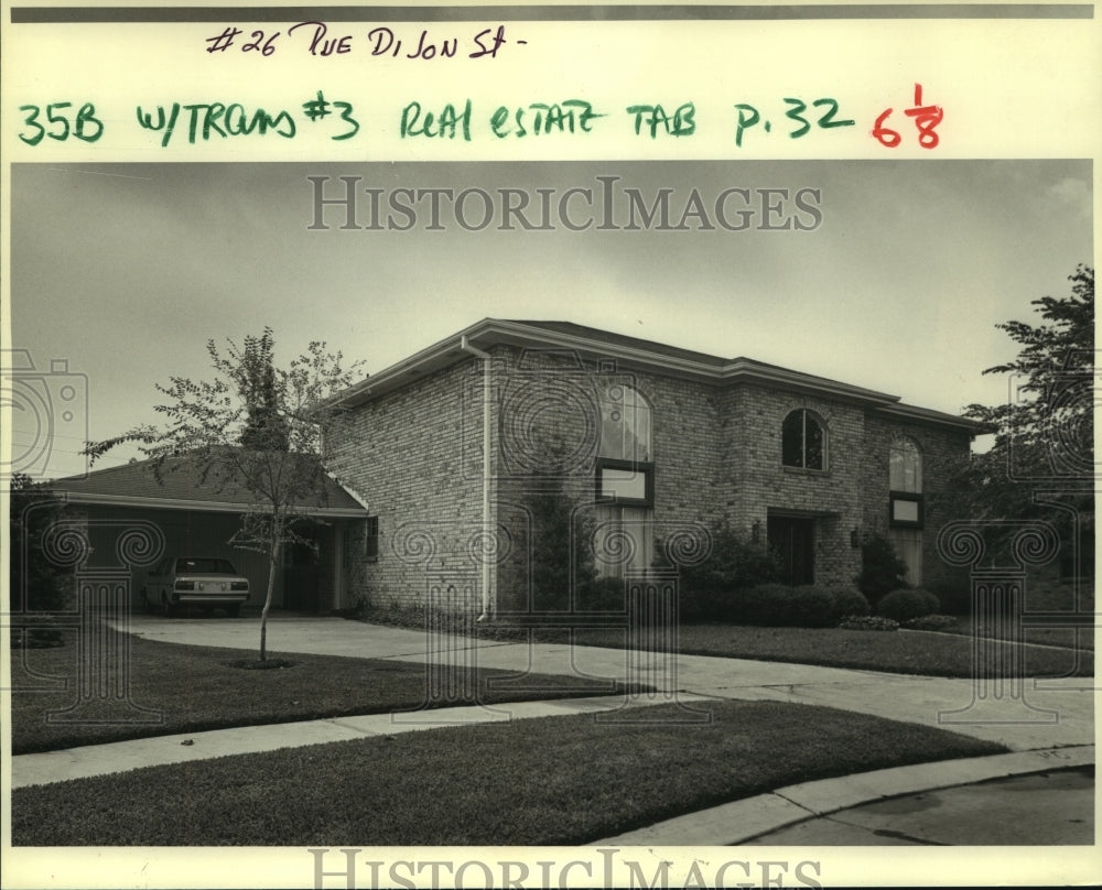 1984 Press Photo Running back, Marcus Dupree bought a home in Kenner. - Historic Images