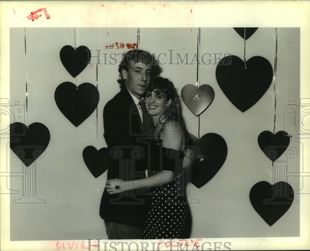 1990 Press Photo David Durham and Hilary Rubenstein at Sweet Sixteen Party - Historic Images