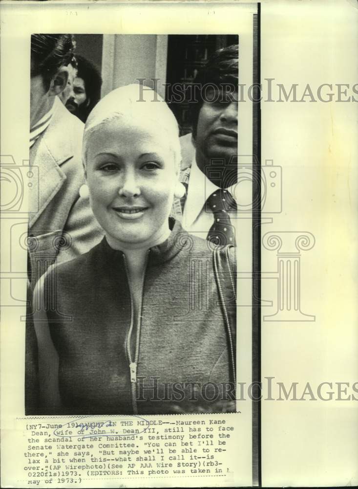 1973 Maureen Kane Dean, wife of Watergate witness John Dean III - Historic Images