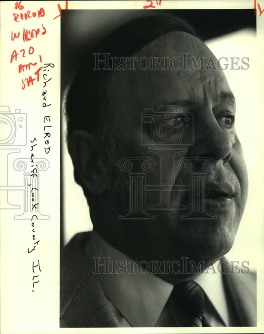 1984 Press Photo Sheriff Richard Elrod, Cook County, Illinois. - noa97937 - Historic Images