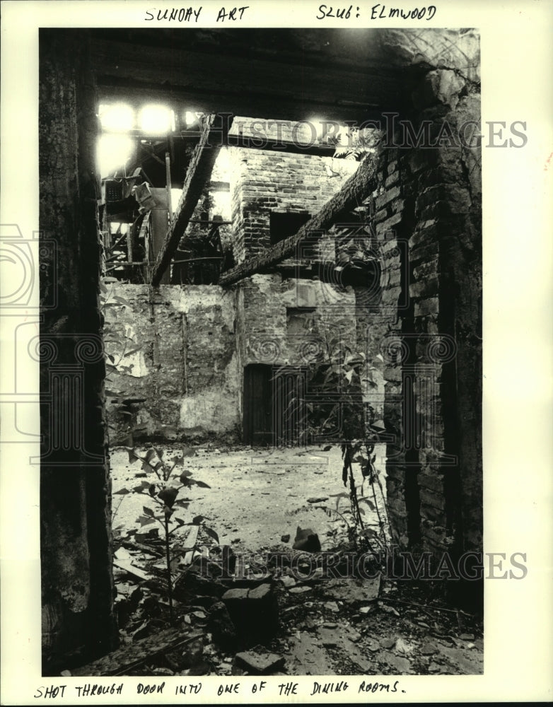 1985 Press Photo Dining Room of Elmwood Plantation Ruins - noa97993 - Historic Images