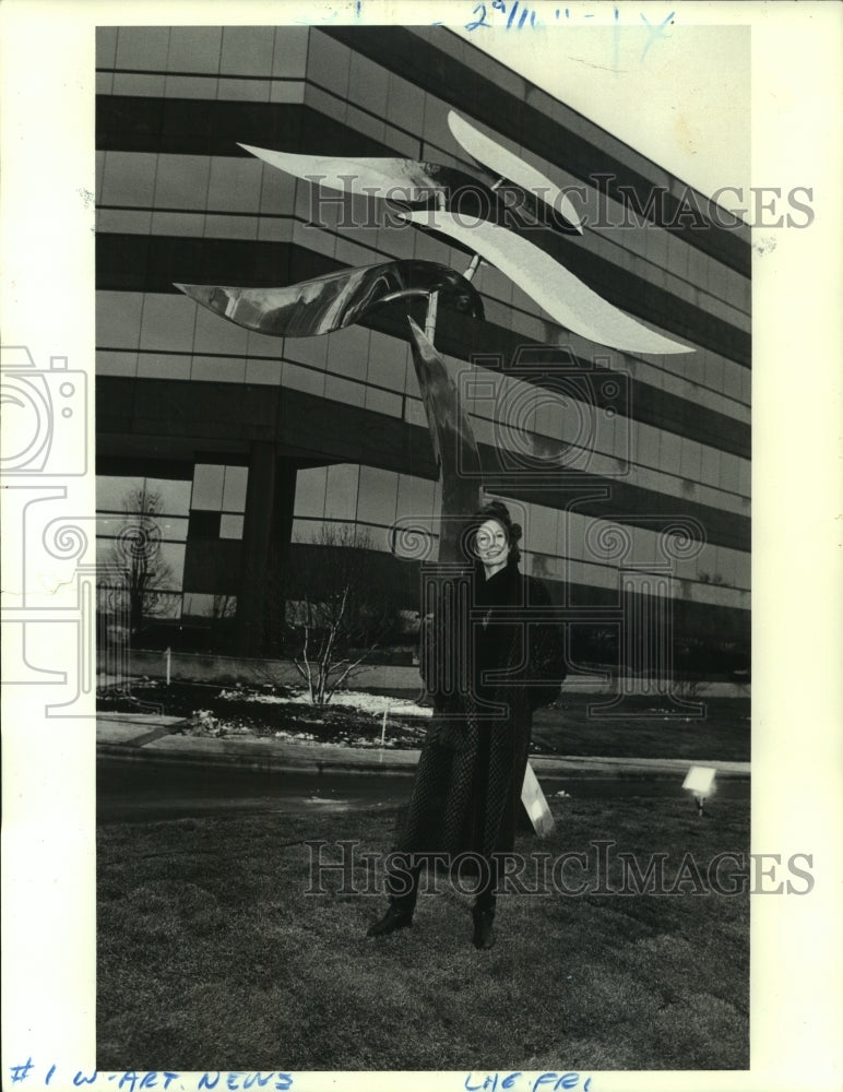 1987 Press Photo Sculptress Lin Emery - noa98080 - Historic Images