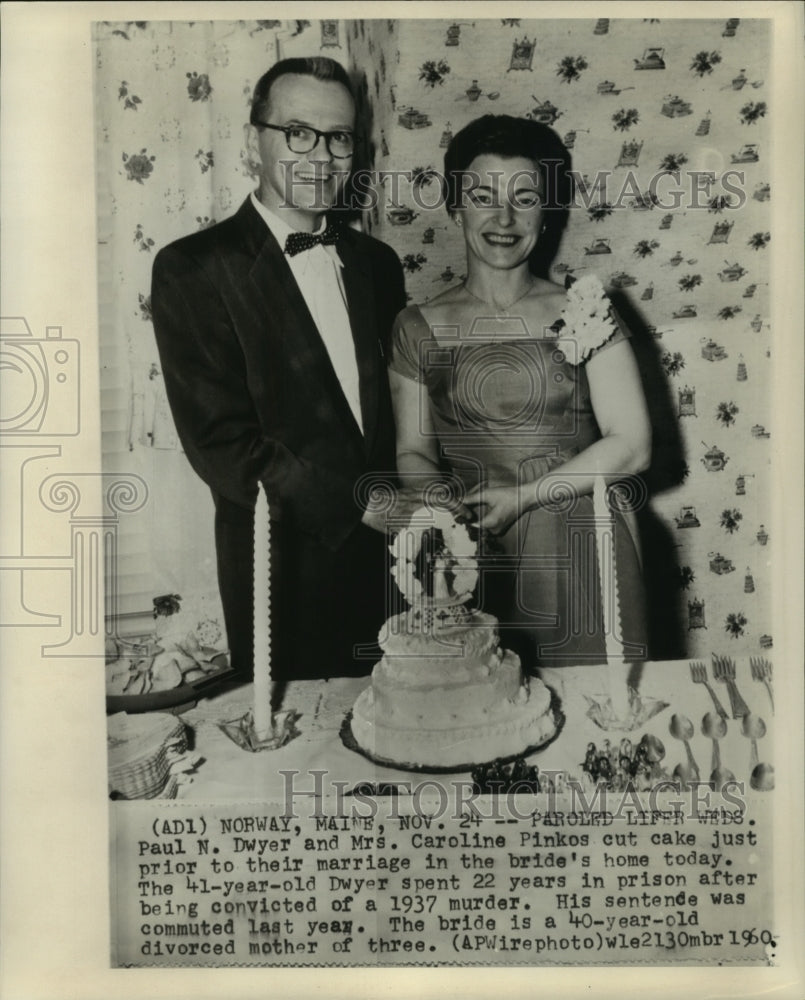 1960 Paul N. Dwyer and Mrs. Caroline Pinkos prior to their marriage - Historic Images