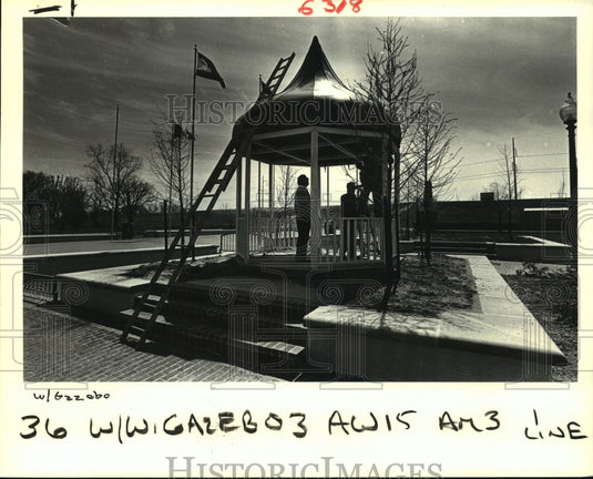 1985 Press Photo 18th century gazebo that once stood on Elmwood Plantation - Historic Images