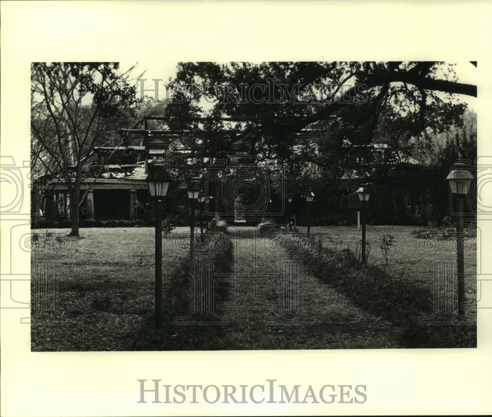 1982 Press Photo Pathway leading to Elmwood Plantation - noa98431 - Historic Images