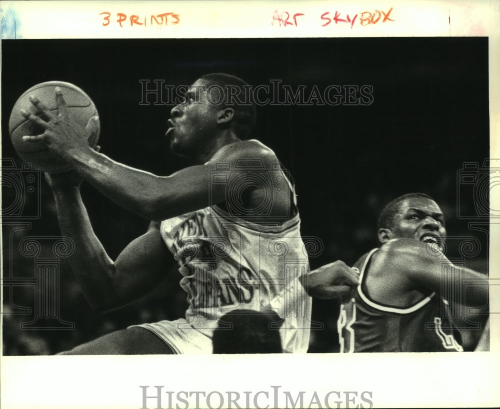 1988 Press Photo University of New Orleans Basketball Player Ledell Eackles - Historic Images