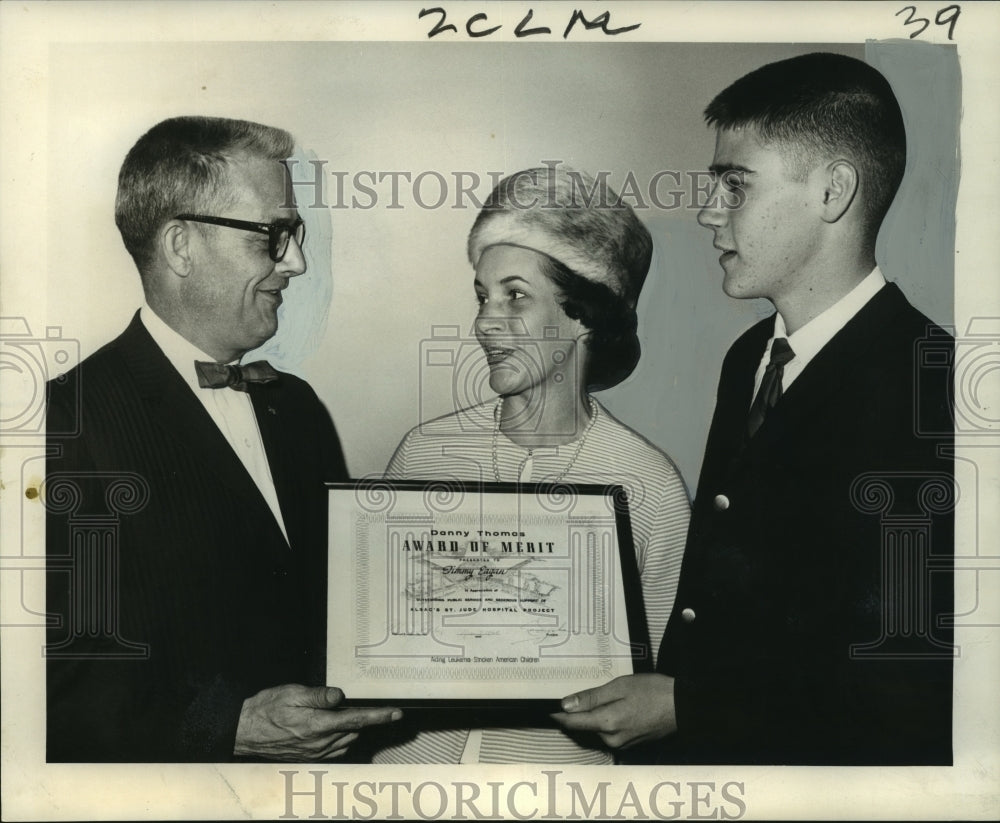 1965 Press Photo Timmy Eagan, Danny Thomas Saint Jude Hospital Awardee - Historic Images