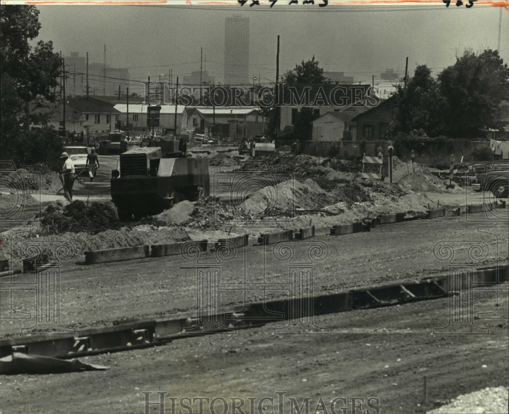 1980 Press Photo Construction site for Earhart Boulevard Project - noa98543 - Historic Images