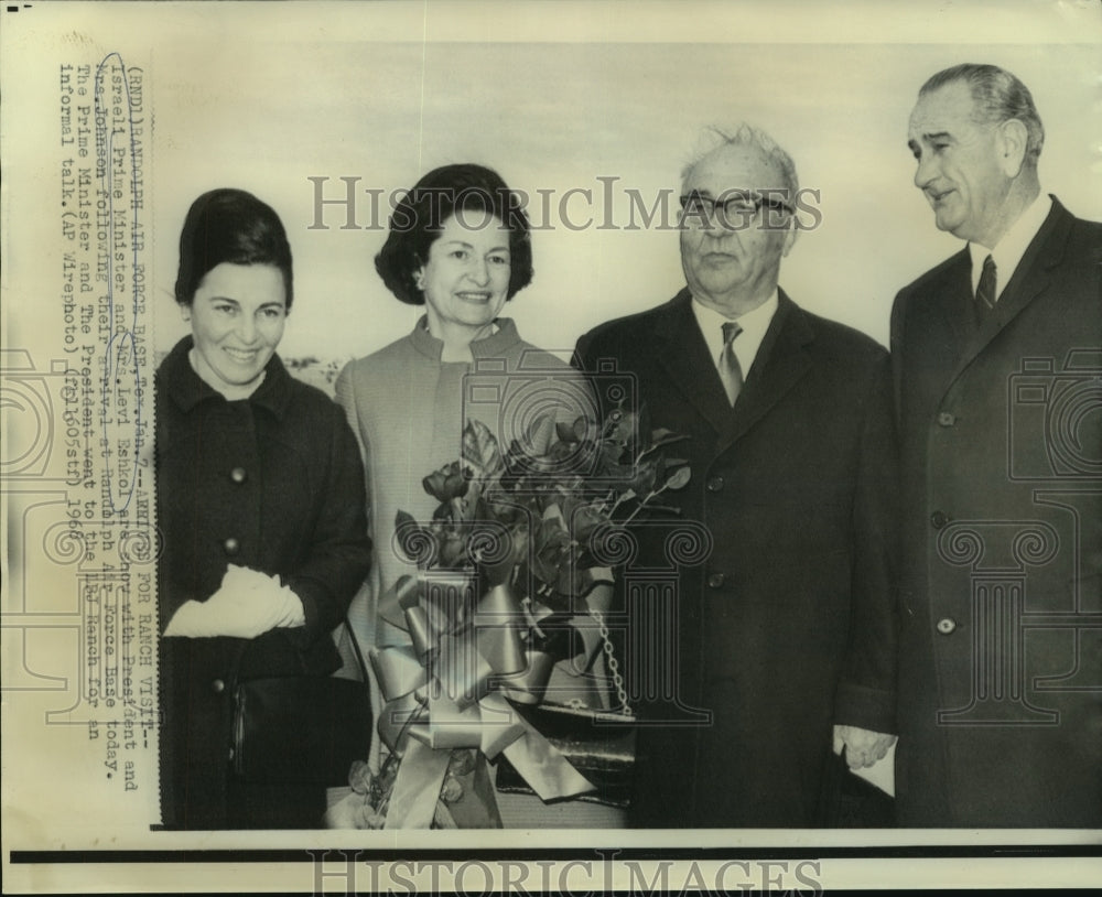 1968 Press Photo Israeli Prime Minister Levi Eshkol &amp; President Johnson-Historic Images