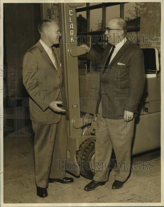 1960 Press Photo Clark Company - George E. Elam and Munroe Hisgen - noa99661 - Historic Images