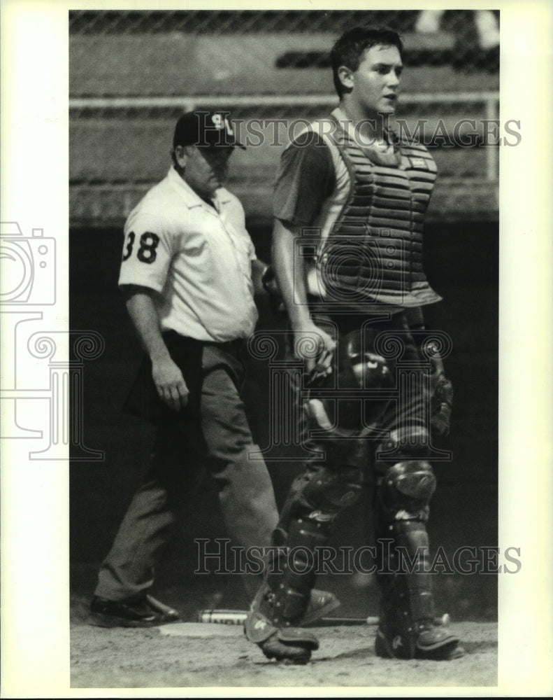 Press Photo John Ehret High School&#39;s catcher, Gino Mastropiero - noa99689 - Historic Images