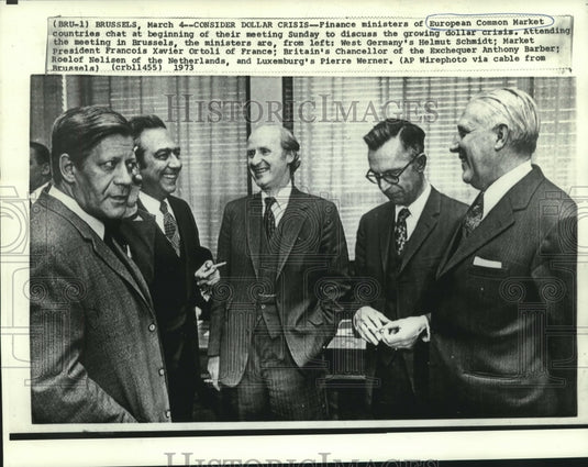1973 Finance Ministers of European Common Market in Brussels. - Historic Images