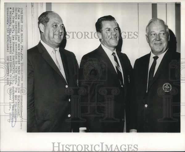 1965 Press Photo Max Elbin, president & other PGA officers, Palm Beach ...
