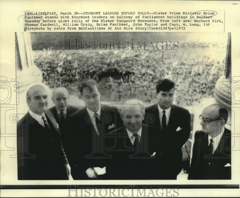 1972 Ulster Prime Minister Brian Faulkner at Belfast Parliament - Historic Images